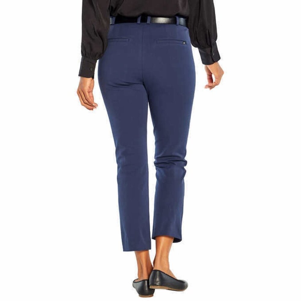 Banana Republic Womens Sz 8 Slim-Straight Midrise Navy Capri Stretch Career Pant - Picture 2 of 8